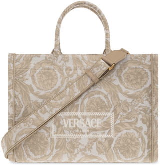 Versace ‘Athena’ shopper tas Versace , Beige , Dames - ONE Size