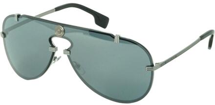 Versace Aviator Heren Gunmetal Grey Mirror Black VE2243 Zwart - One Size