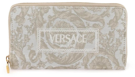 Versace Barocco Jacquard Lange Portemonnee met Vintage Logo Versace , Multicolor , Dames - ONE Size