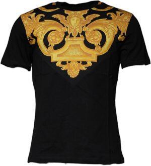 Versace Barokprint T-shirt Tsh87196 Zwart - EU 50