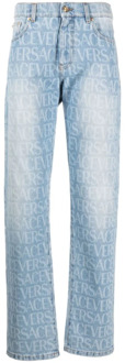 Versace Blauwe Jeans met Medusa Details Versace , Blue , Heren - W33,W30,W36,W32,W34,W31,W35