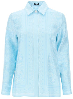 Versace Casual Button-Up Overhemd Versace , Blue , Dames - M,S
