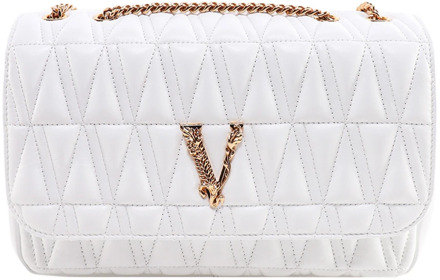 Versace Dames Tassen Schoudertas Wit Ss23 Versace , White , Dames - ONE Size