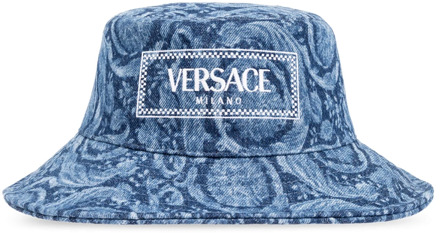 Versace Denim bucket hat Versace , Blue , Dames - 57 Cm,58 CM
