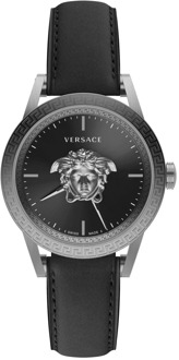 Versace Empire Herenhorloge Zwart Staal Versace , Black , Heren - ONE Size