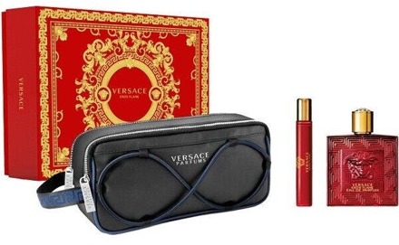 Versace Eros Flame EDP 100 ml + EDP 10 ml + Pouch - Giftset