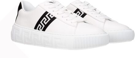 Versace Eros Sneakers Met Platte Zool Wit
