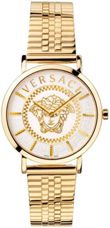 Versace Essential Goud Roestvrij Stalen Horloge Versace , Yellow , Dames - ONE Size