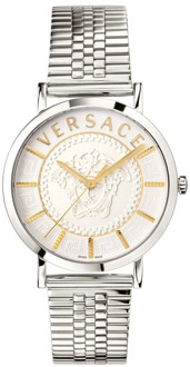 Versace Essential Zilver Wit Horloge Versace , Gray , Heren - ONE Size