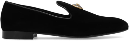Versace Fluwelen pantoffels Versace , Black , Heren - 41 Eu,42 Eu,43 EU