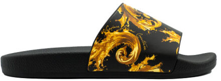 Versace Fondo slide dis sq4 slippers Zwart - 39