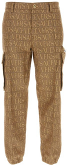 Versace Geborduurde jacquard Allover cargo broek Versace , Multicolor , Heren - L
