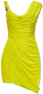 Versace Gedrapeerde jurk Versace , Yellow , Dames - S,Xs,2Xs