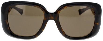 Versace Gedurfde vierkante zonnebril met metalen armen Versace , Brown , Unisex - 54 MM
