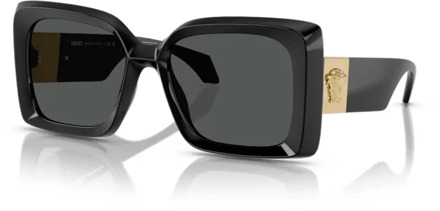 Versace Gedurfde vierkante zonnebril Versace , Black , Unisex - 54 MM