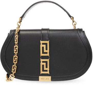 Versace ‘Greca Goddess’ schoudertas Versace , Black , Dames - ONE Size