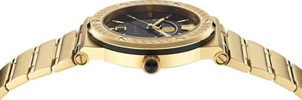 Versace Greca Logo Maanklok Dames Gouden Horloge VE7G00323 - One Size