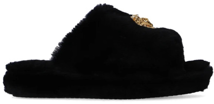 Versace Harige platform slippers Versace , Black , Dames - 43 Eu,39 Eu,37 Eu,41 EU