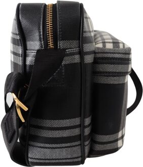 Versace Heren Grijs Stof & Leder Crossbody Bag - maat