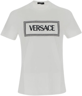 Versace Heren T-shirt Versace , White , Heren - 2Xl,Xl,L,M