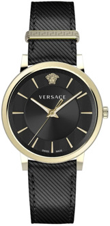 Versace Heren V Circle Horloge Versace , Yellow , Heren - ONE Size