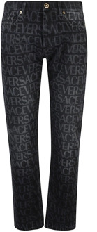 Versace Herenkleding Jeansero Chiaro Ss23 Versace , Black , Heren - W30