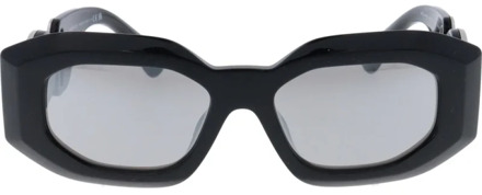 Versace Iconische Zonnebril met Spiegelglazen Versace , Black , Unisex - 53 MM