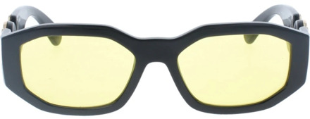 Versace Iconische zonnebril met uniforme lenzen Versace , Black , Dames - 53 MM