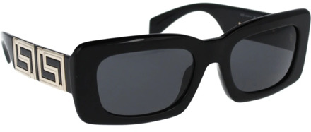 Versace Iconische zonnebril met uniforme lenzen Versace , Black , Dames - 54 MM