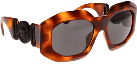 Versace Iconische zonnebril met uniforme lenzen Versace , Brown , Dames - 56 MM