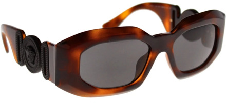 Versace Iconische zonnebril met uniforme lenzen Versace , Brown , Unisex - 53 MM
