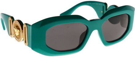 Versace Iconische zonnebril met uniforme lenzen Versace , Green , Unisex - 53 MM