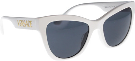 Versace Iconische zonnebril met uniforme lenzen Versace , White , Dames - 56 MM