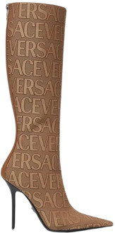 Versace Jacquard Laarzen Versace , Brown , Dames - 37 1/2 Eu,39 Eu,36 Eu,41 Eu,38 Eu,40 Eu,37 Eu,38 1/2 EU