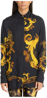 Versace Jeans Couture Abstract Multikleur Aquarel Shirt Versace Jeans Couture , Black , Dames - XS