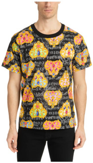 Versace Jeans Couture Abstract Multikleur Hart T-shirt Versace Jeans Couture , Black , Heren - L,M