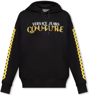 Versace Jeans Couture Bedrukte hoodie Versace Jeans Couture , Black , Heren - L,M,S