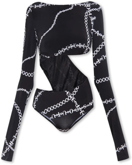 Versace Jeans Couture Bodysuit met logo Versace Jeans Couture , Black , Dames