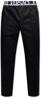 Versace Jeans Couture Broek met elastische tailleband Versace Jeans Couture , Black , Heren - 2Xl,Xl,L,M,S,3Xl