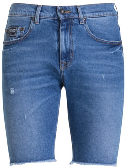 Versace Jeans Couture Denim Slim Fit Shorts voor Heren Versace Jeans Couture , Blue , Heren - W29