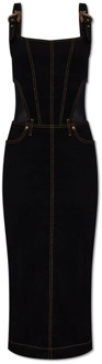Versace Jeans Couture Denim slipjurk Versace Jeans Couture , Black , Dames - M,S,Xs
