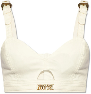 Versace Jeans Couture Denim tanktop Versace Jeans Couture , White , Dames - M,S,Xs,2Xs