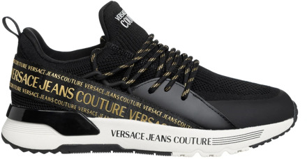 Versace Jeans Couture Dynamic Logo Sneakers Versace Jeans Couture , Black , Dames - 37 Eu,36 Eu,40 Eu,39 Eu,38 EU