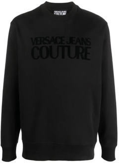 Versace Jeans Couture Flock Sweater Zwart Versace Jeans Couture , Black , Heren - M,S