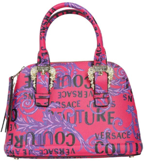 Versace Jeans Couture Fuchsia Logo Couture Handtas voor Dames Versace Jeans Couture , Multicolor , Dames - ONE Size