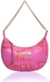 Versace Jeans Couture Fuchsia Logo Couture Handtas voor Dames Versace Jeans Couture , Pink , Dames - ONE Size