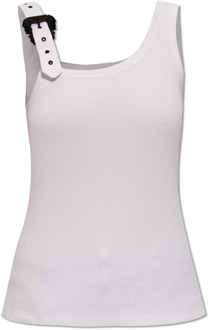 Versace Jeans Couture Geribbelde tanktop Versace Jeans Couture , White , Dames - L,M
