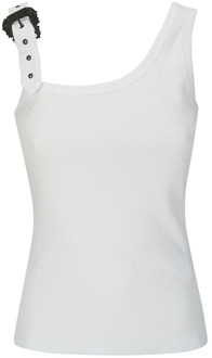 Versace Jeans Couture Gesp Top Versace Jeans Couture , White , Dames - M,S