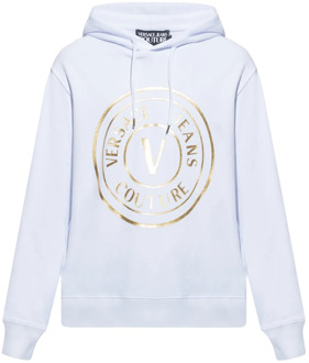 Versace Jeans Couture Hoodie met logo Versace Jeans Couture , White , Heren