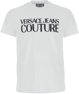 Versace Jeans Couture Iconisch Heren T-Shirt Versace Jeans Couture , White , Heren - XS